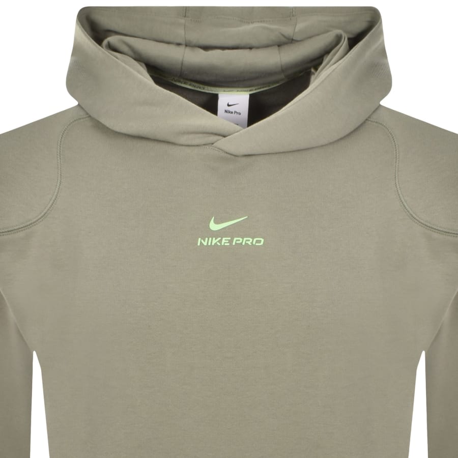 Image number 2 for Nike Training Pro Midlayer Hoodie Green