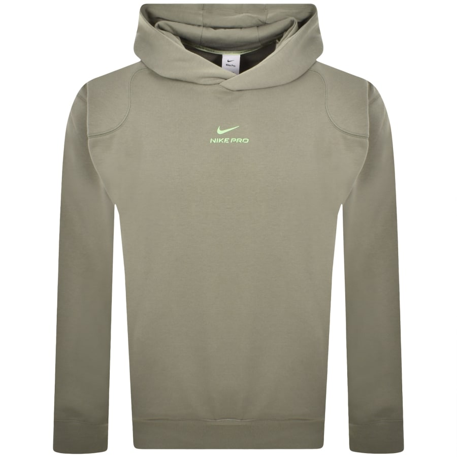 Image number 1 for Nike Training Pro Midlayer Hoodie Green