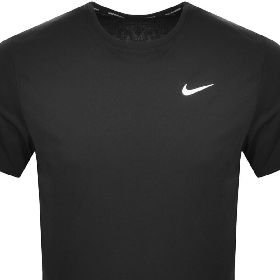 Image number 2 for Nike Running Dri Fit Miler T Shirt Black