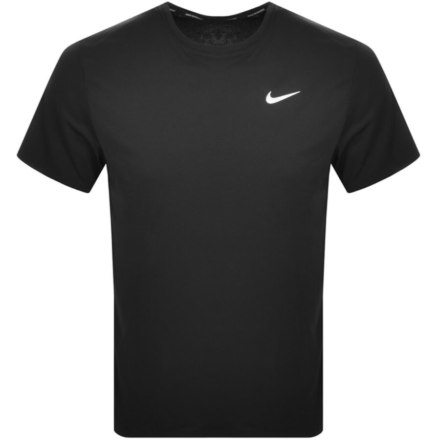 Image number 1 for Nike Running Dri Fit Miler T Shirt Black
