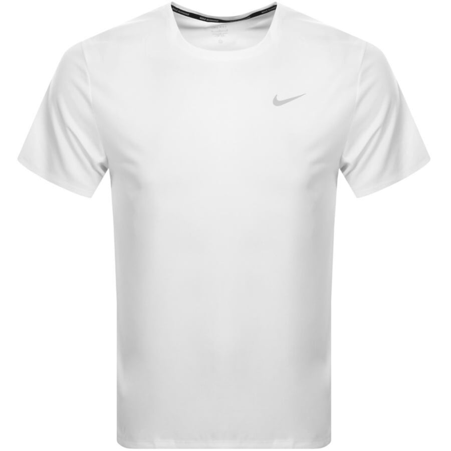 Image number 1 for Nike Training Dri Fit Miler T Shirt White