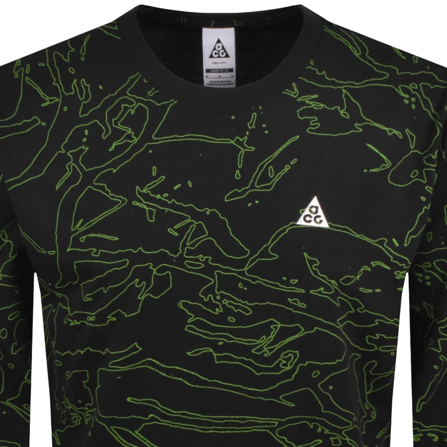 Image number 2 for Nike ACG Cave Dweller Dri Fit T Shirt Black