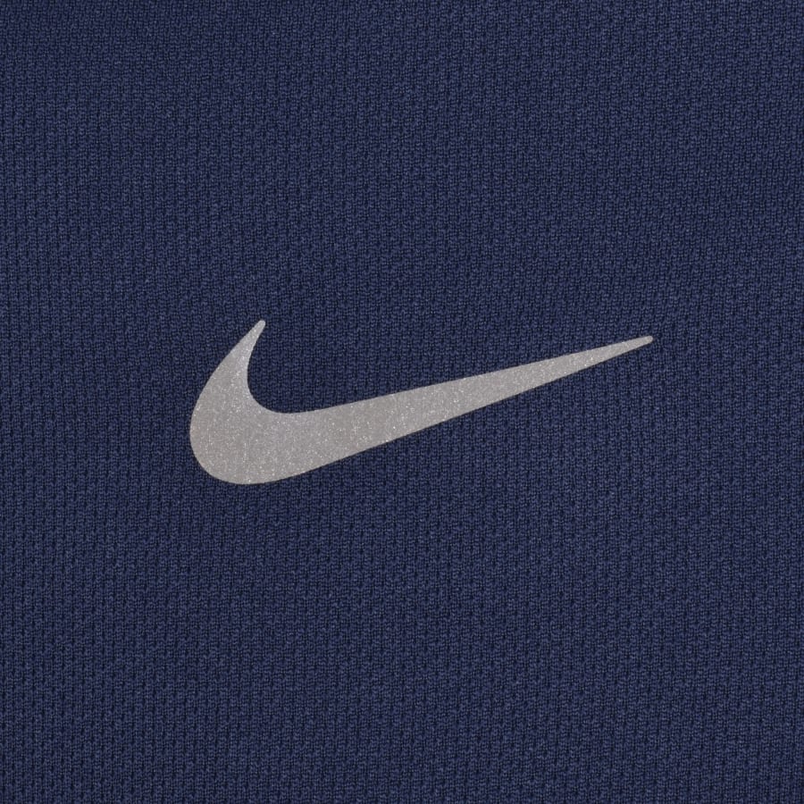 Image number 3 for Nike Running Dri Fit Miler T Shirt Navy