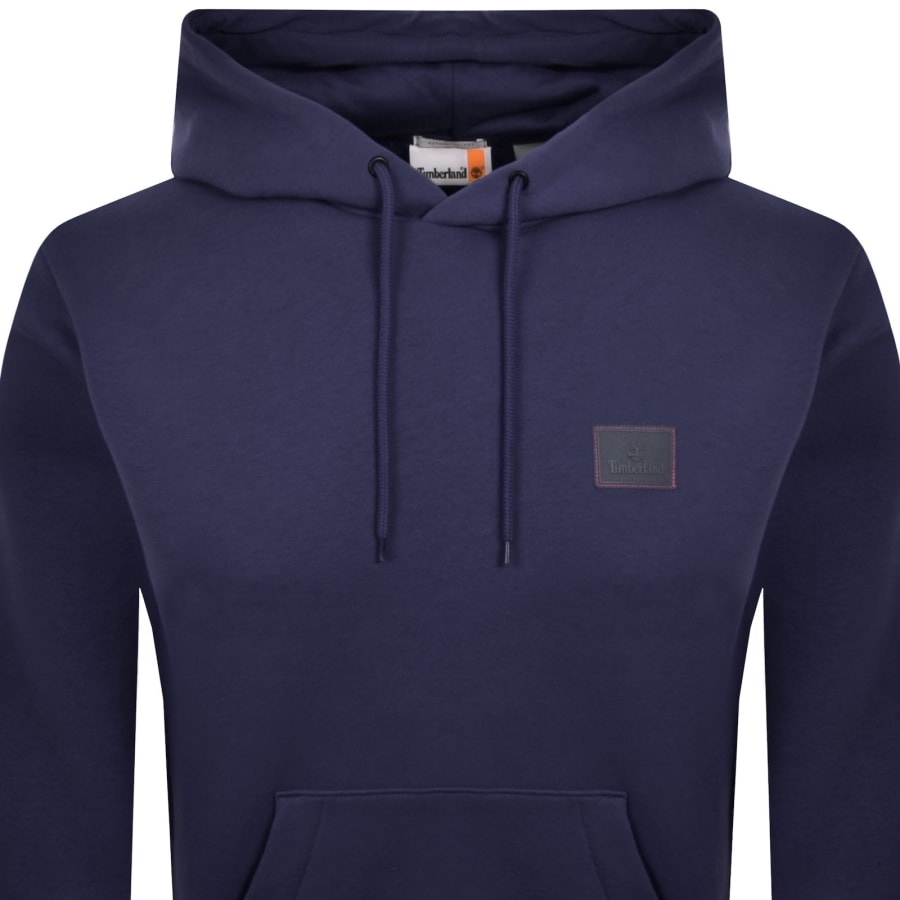 Image number 2 for Timberland Silicon Badge Hoodie Navy
