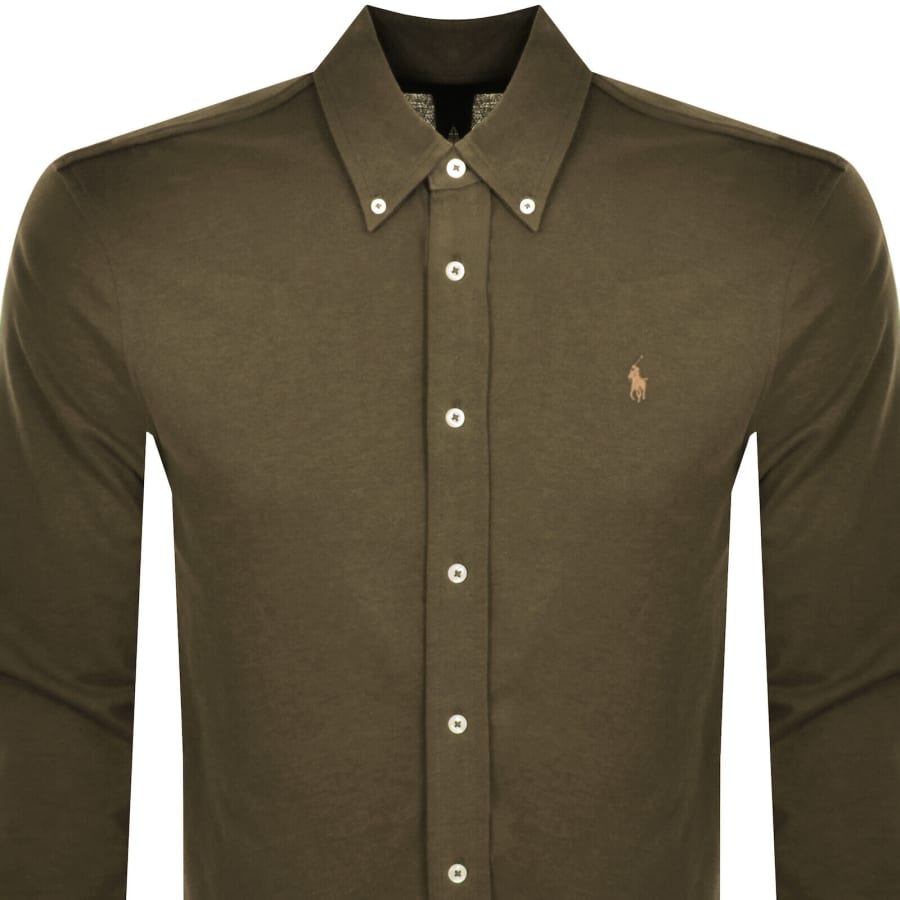Image number 2 for Ralph Lauren Featherweight Mesh Shirt Green