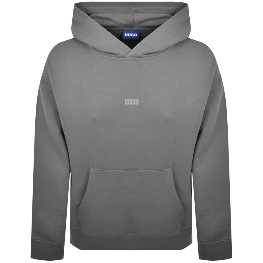 Image number 2 for HUGO Blue Nazardo Hoodie Grey