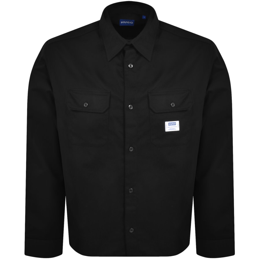 Image number 1 for HUGO Blue Ekynone Long Sleeve Shirt Black