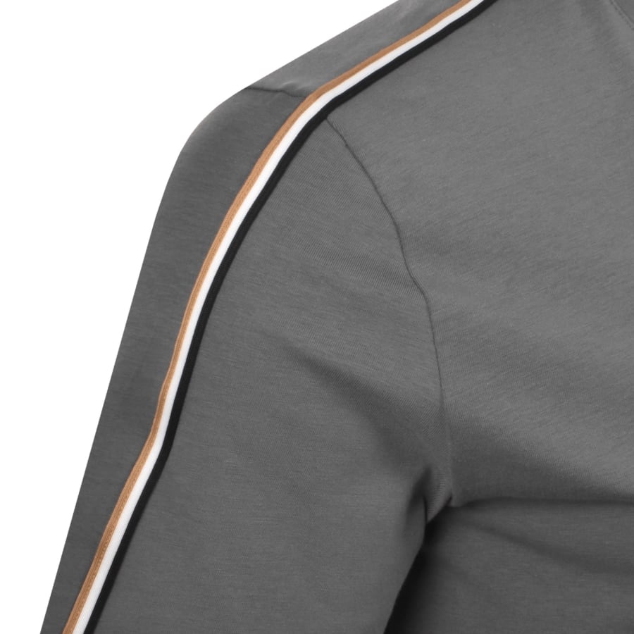 Image number 4 for BOSS Unique Long Sleeve T Shirt Grey