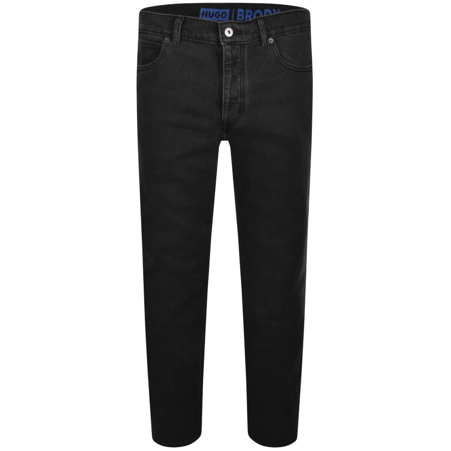 Image number 2 for HUGO Blue Brody Tapered Jeans Black