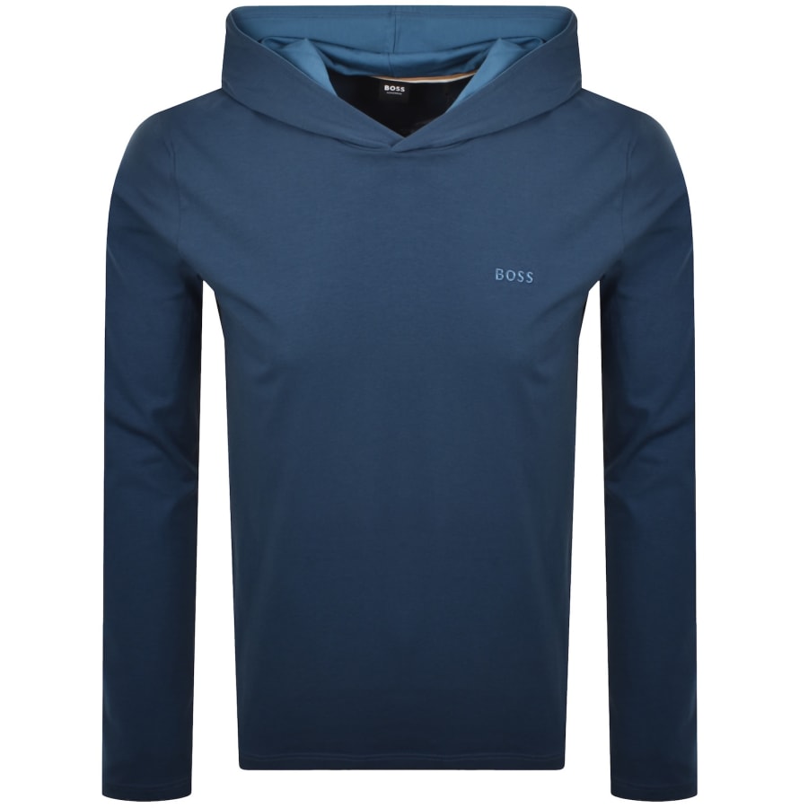 Image number 1 for BOSS Mix And Match Hooded T Shirt Blue