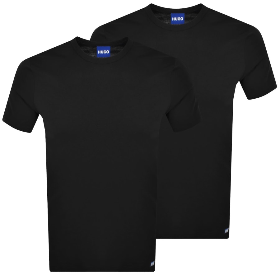 Image number 1 for HUGO Blue Naolo 2 Pack T Shirts Black