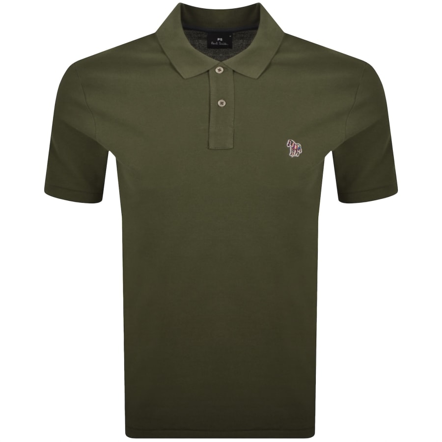 Image number 1 for Paul Smith Zebra Polo T Shirt Green