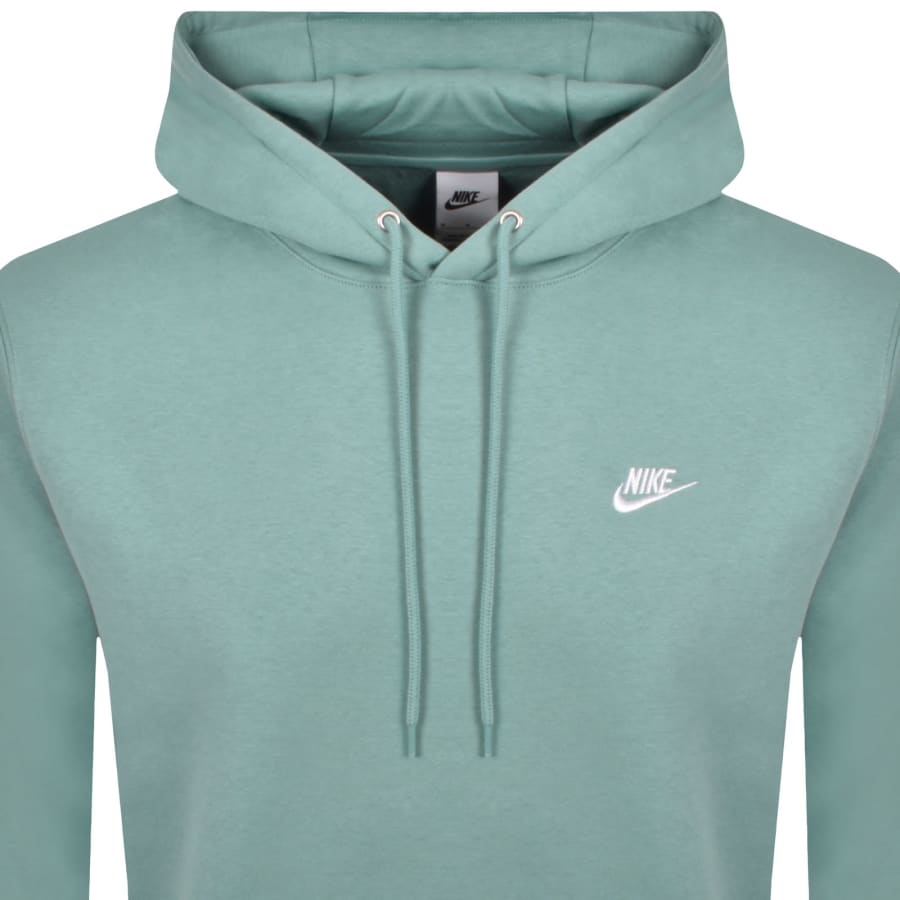 Image number 2 for Nike Club Hoodie Abyss Green
