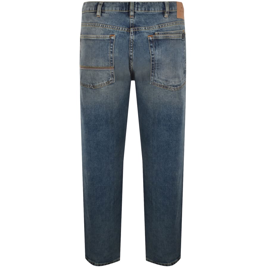 Image number 3 for Paul Smith Relaxed Tapered Jeans Mid Blue