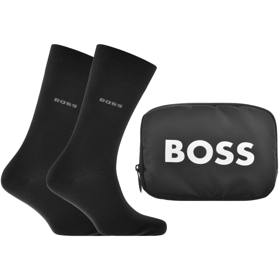 Image number 1 for BOSS 2 Pack Socks Gift Set Bag Black