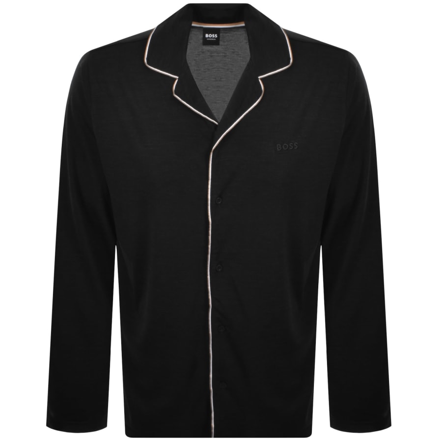 Image number 2 for BOSS Merino Pyjama Set Black