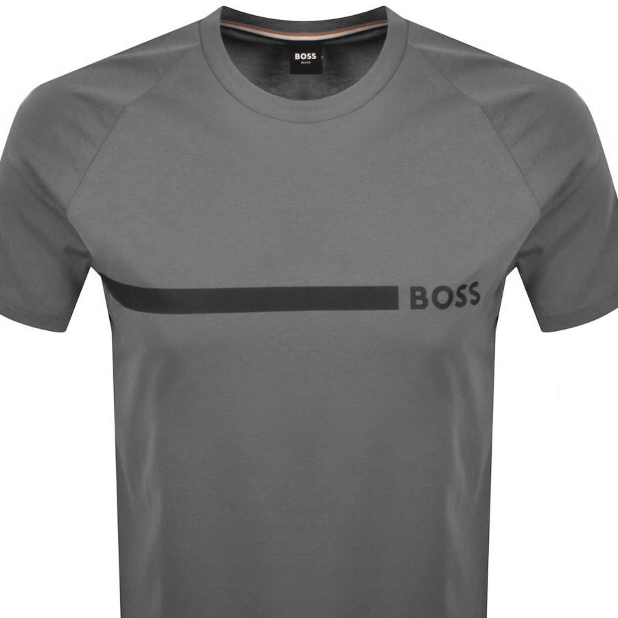 Image number 2 for BOSS Beach Slim Fit T Shirt Grey