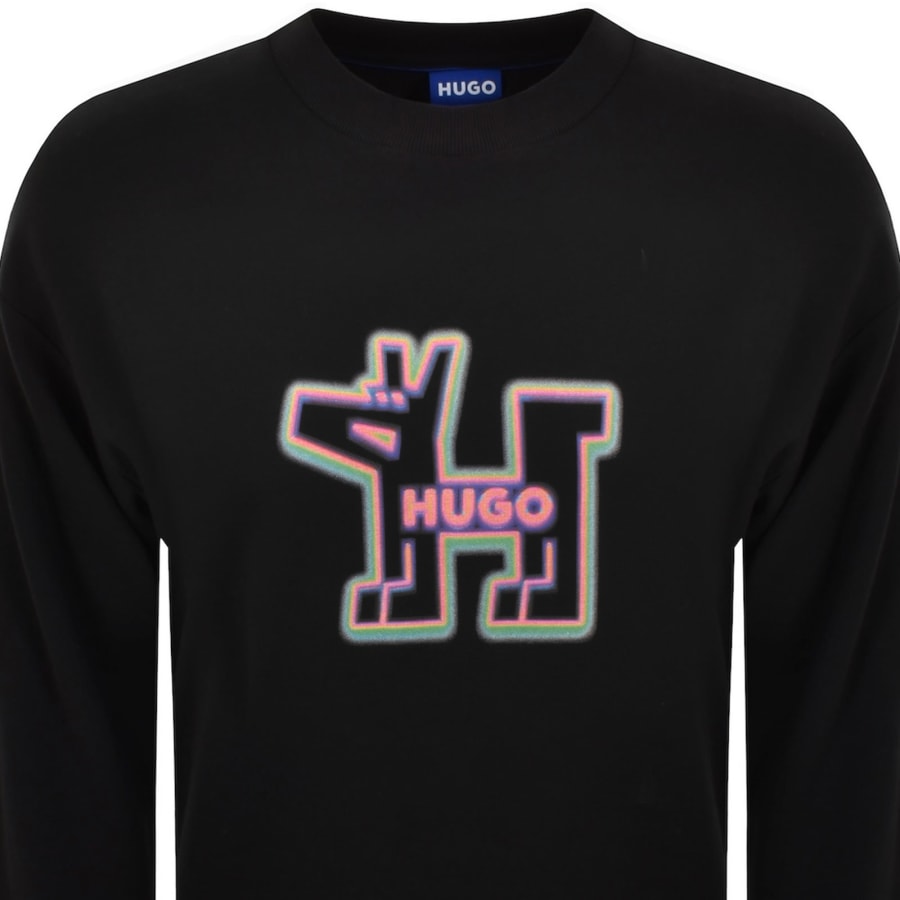 Image number 2 for HUGO Blue Newirex Sweatshirt Black