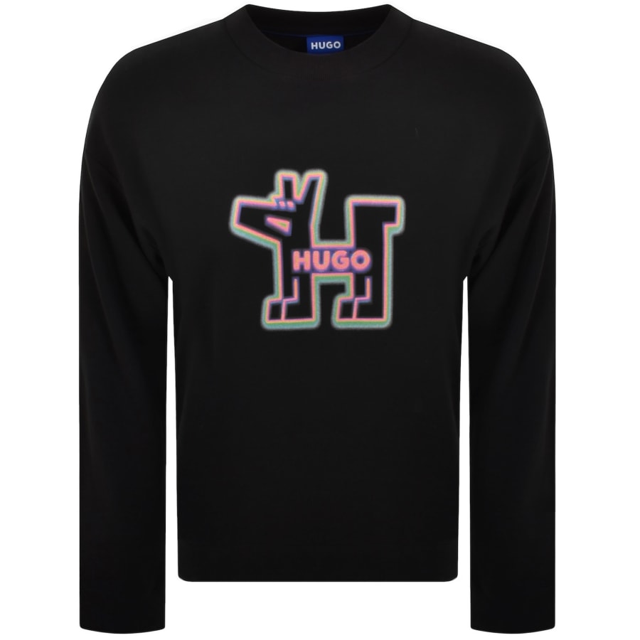 Image number 1 for HUGO Blue Newirex Sweatshirt Black