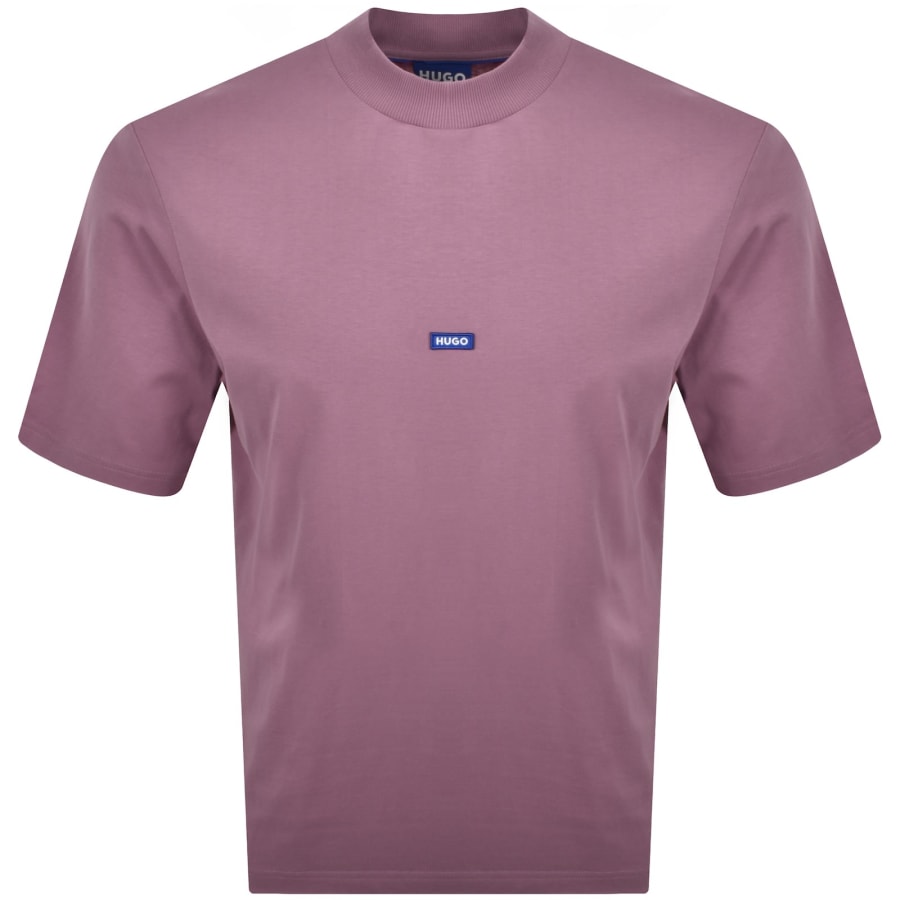 Image number 1 for HUGO Blue Nieros Logo T Shirt Pink