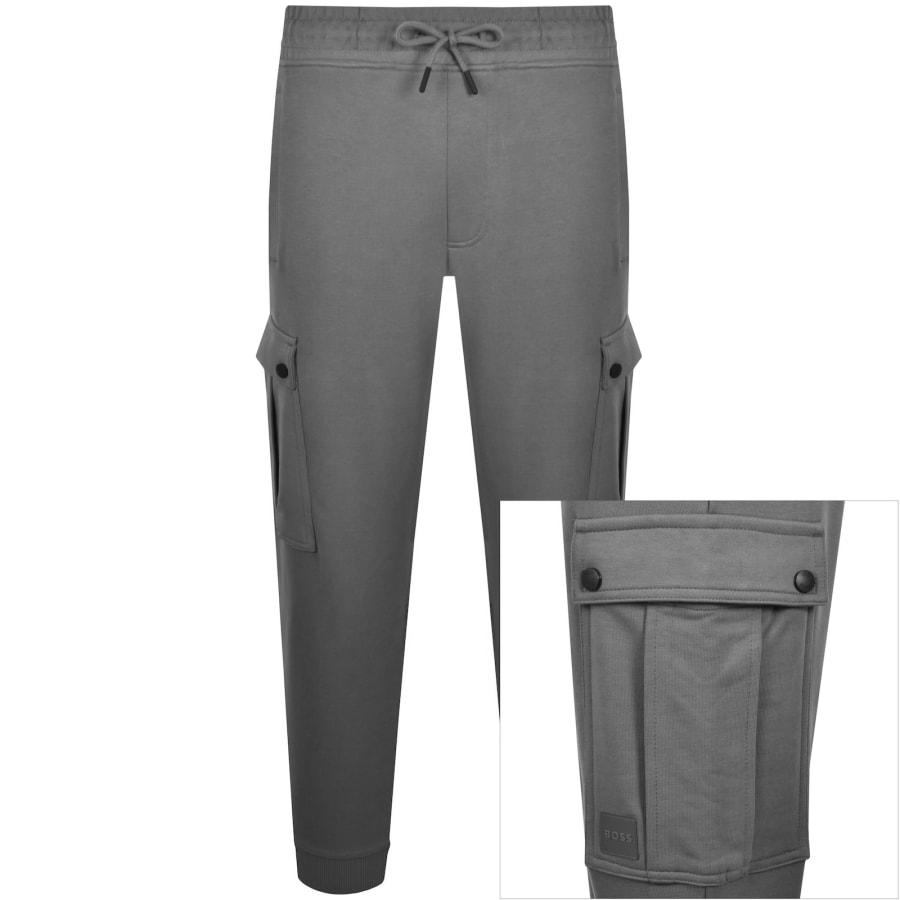 Image number 1 for BOSS Seteam Joggers Grey
