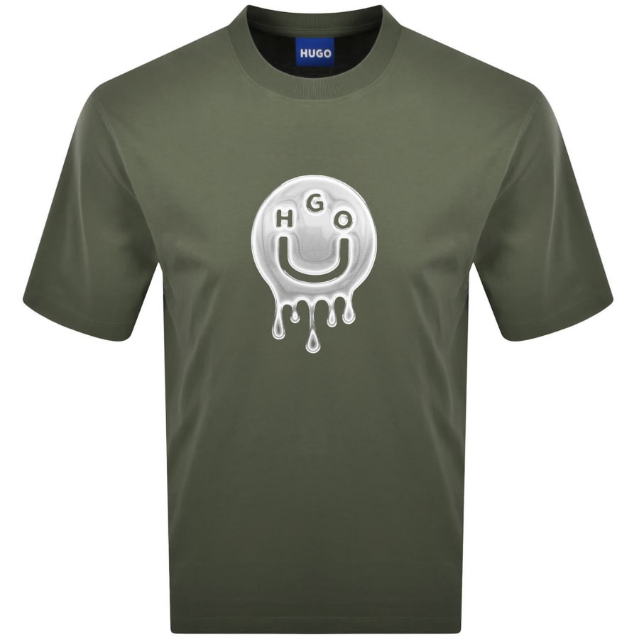 Image number 1 for HUGO Blue Nedirix T Shirt Green