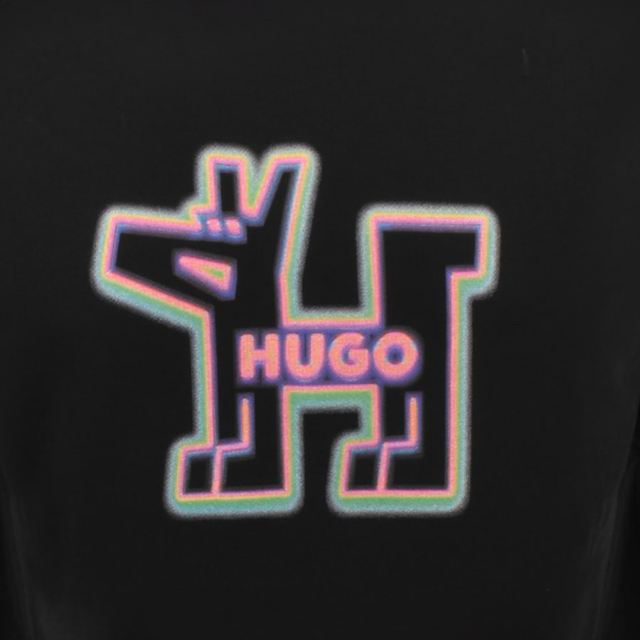 Image number 3 for HUGO Blue Nedirix T Shirt Black