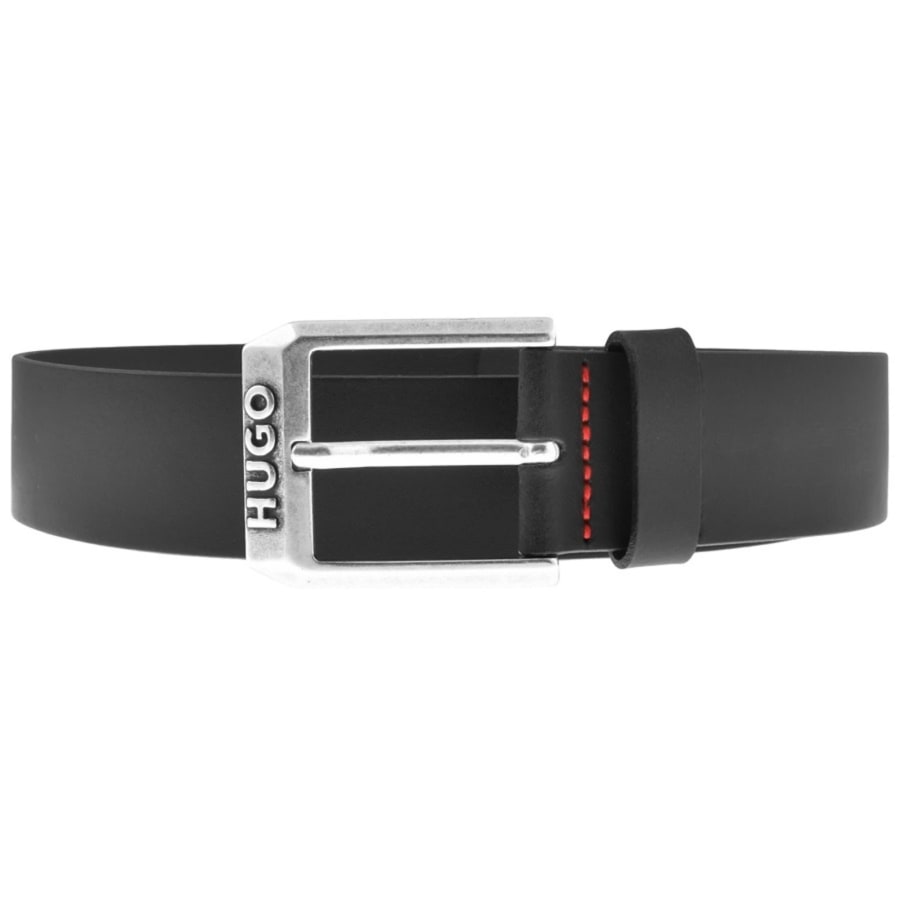 Image number 1 for HUGO Gelio Leather Belt Black