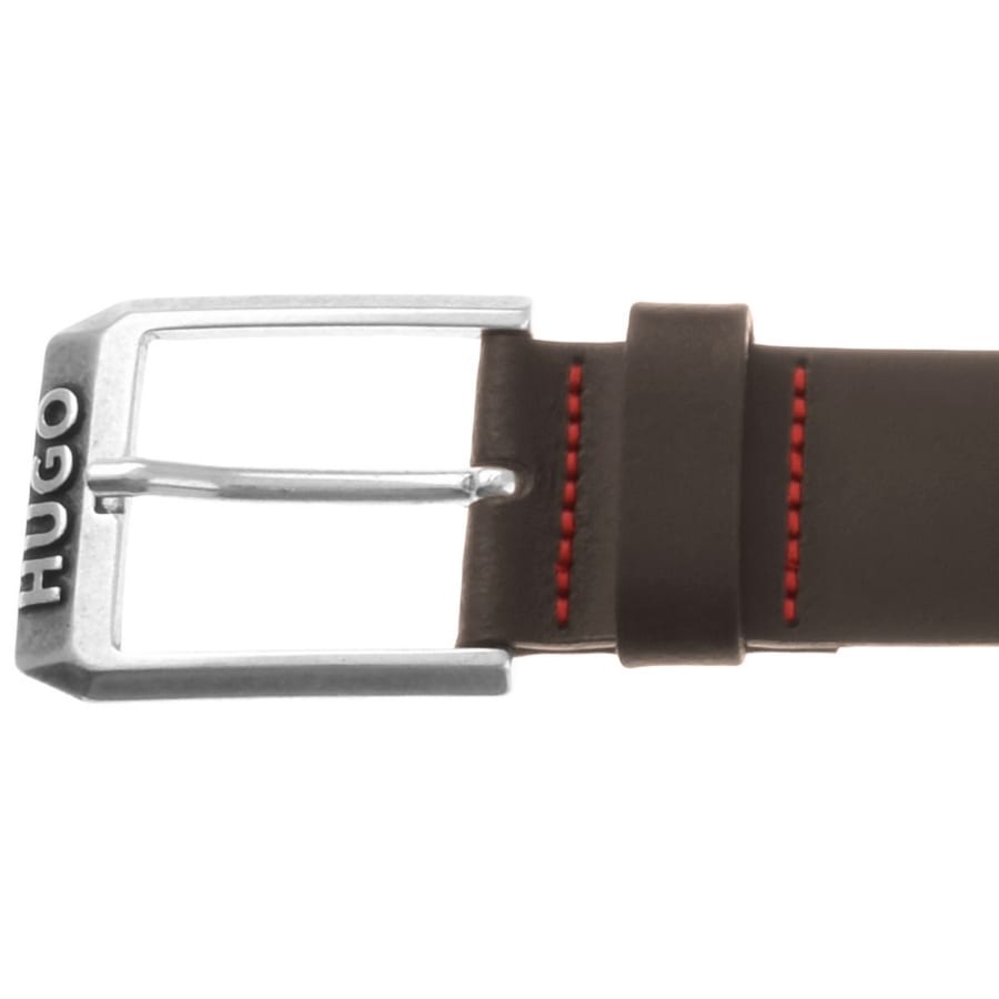 Image number 3 for HUGO Gelio Leather Belt Brown