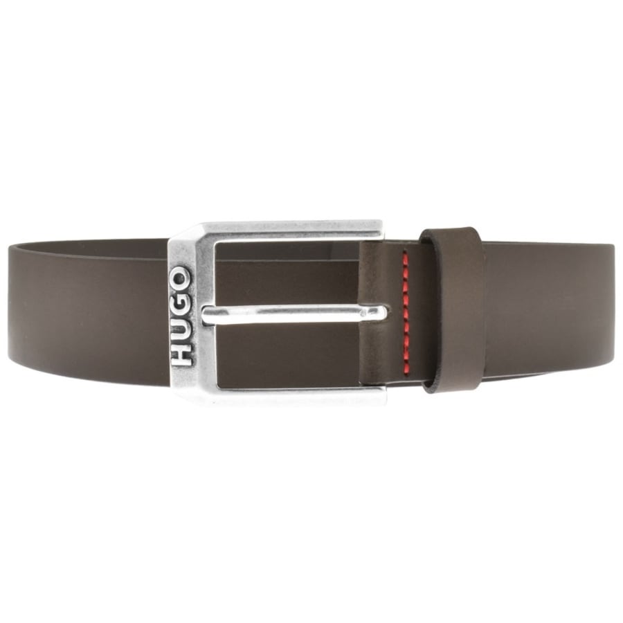 Image number 1 for HUGO Gelio Leather Belt Brown