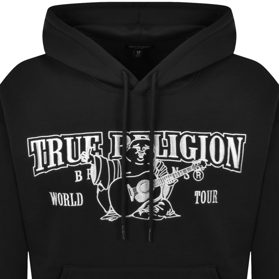 Image number 2 for True Religion Logo Hoodie Black