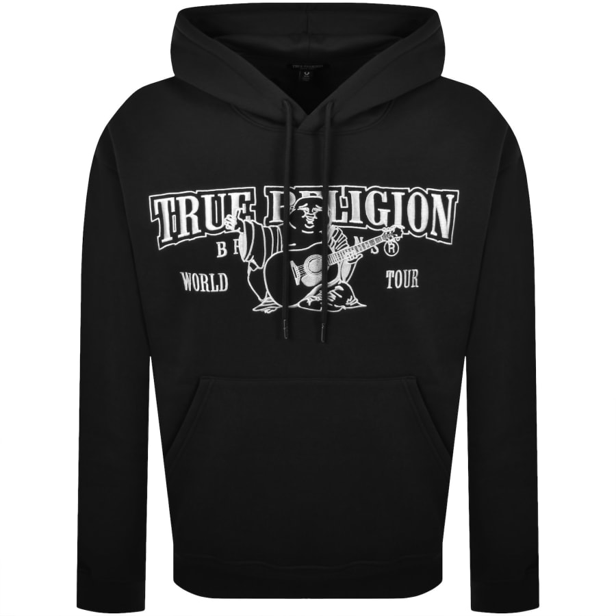 Image number 1 for True Religion Logo Hoodie Black