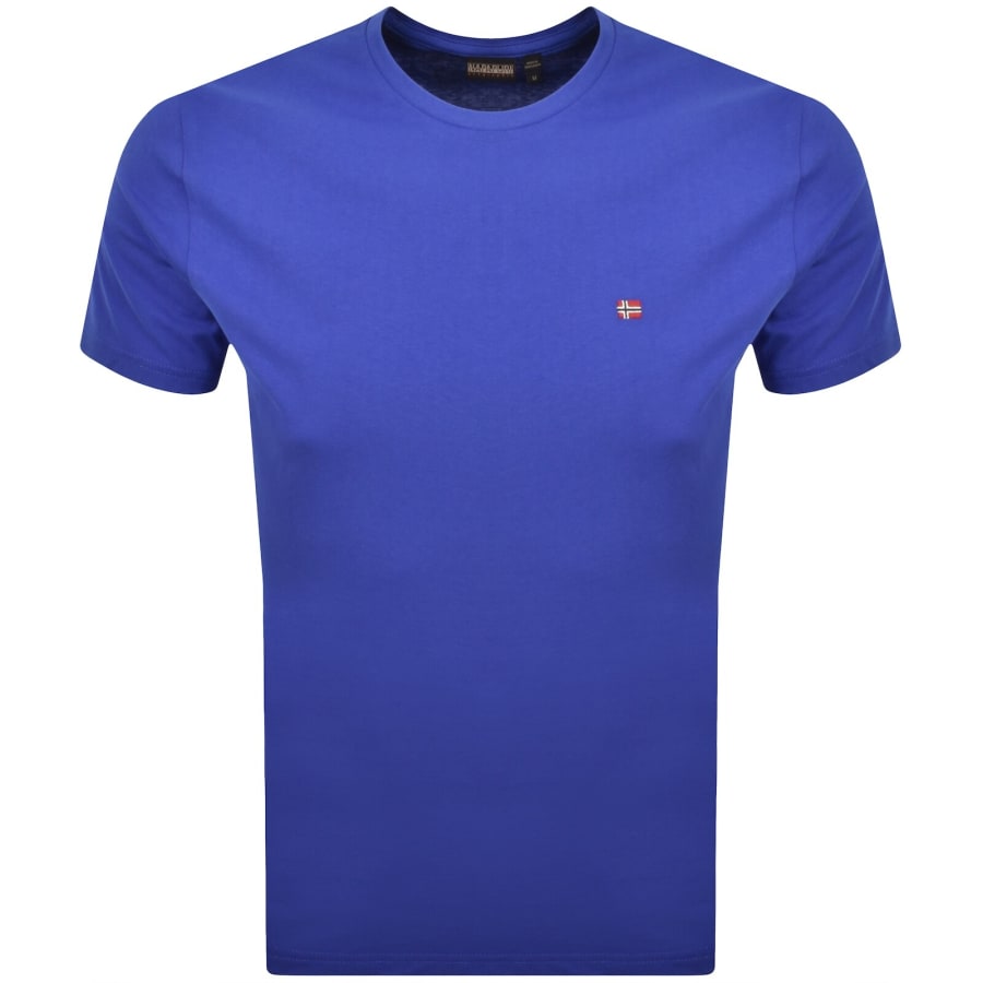 Image number 1 for Napapijri Salis Sum Logo T Shirt Blue