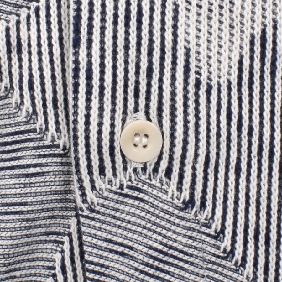 Image number 3 for Farah Stoker Jacquard Shirt Navy