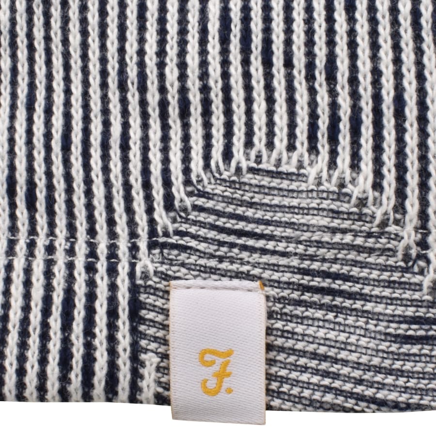 Image number 4 for Farah Stoker Jacquard Shirt Navy