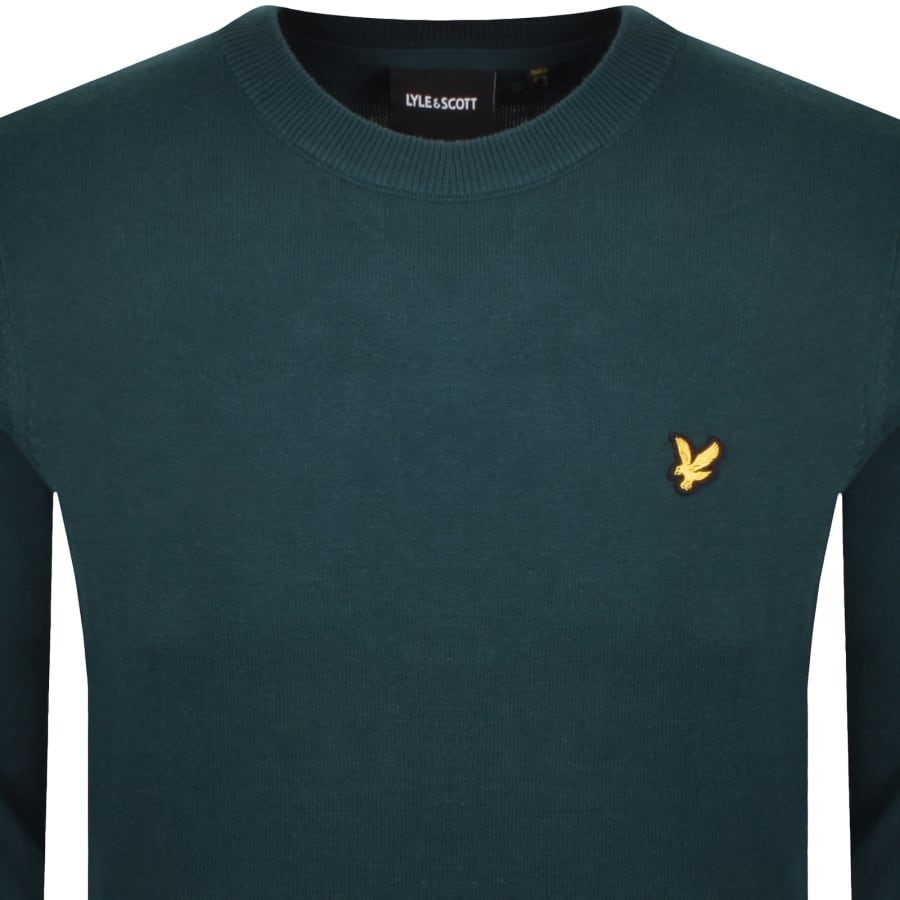 Image number 2 for Lyle And Scott Cotton Knitted Jumper Green