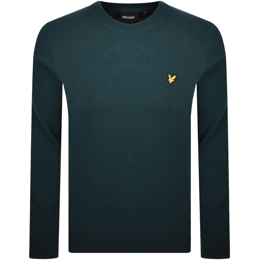 Image number 1 for Lyle And Scott Cotton Knitted Jumper Green