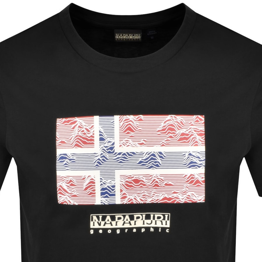 Image number 2 for Napapijri S-Drapeau T Shirt Black