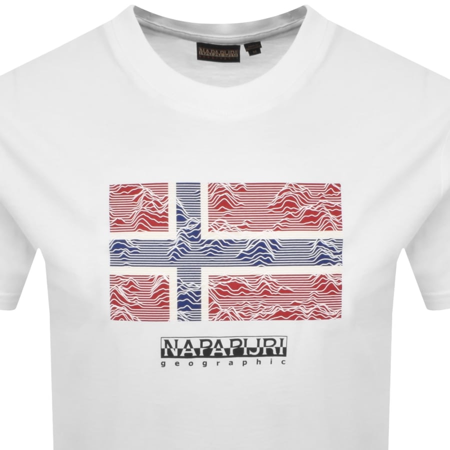 Image number 2 for Napapijri S-Drapeau T Shirt Bright White