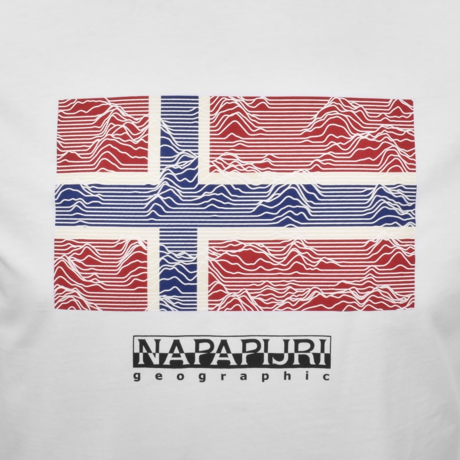 Image number 3 for Napapijri S-Drapeau T Shirt Bright White