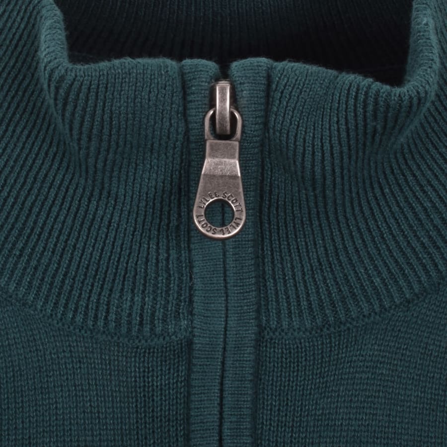 Image number 4 for Lyle And Scott Quarter Zip Jumper Green