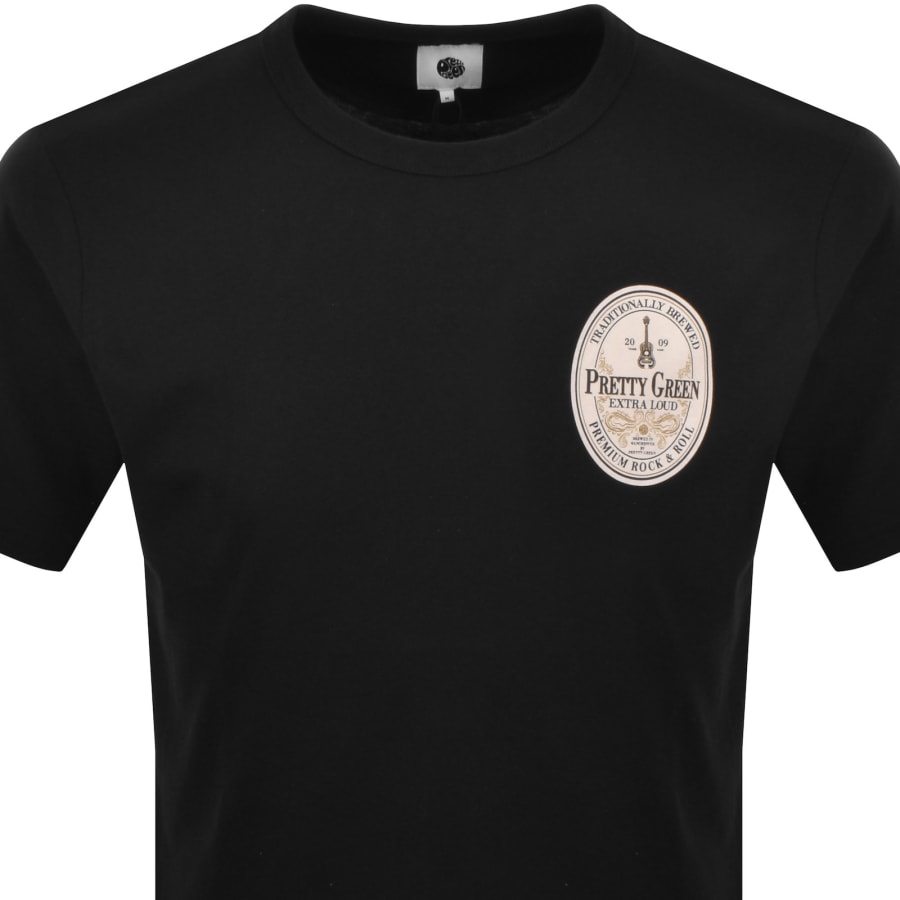 Image number 3 for Pretty Green Black Stuff T Shirt Black