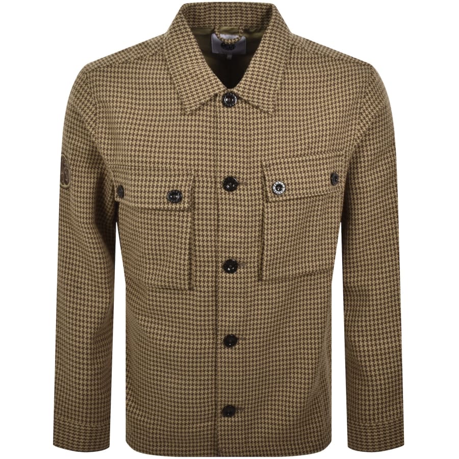 Image number 2 for Pretty Green Kilburn Overshirt Taupe