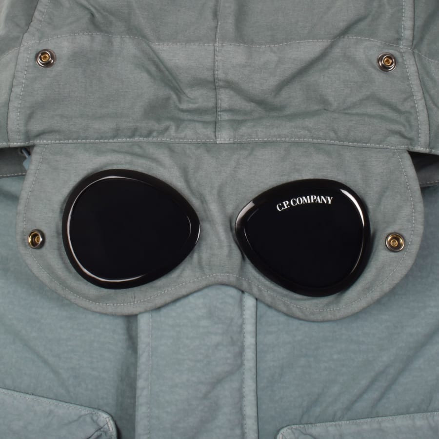 Image number 5 for CP Company Goggle Overshirt Silver Blue