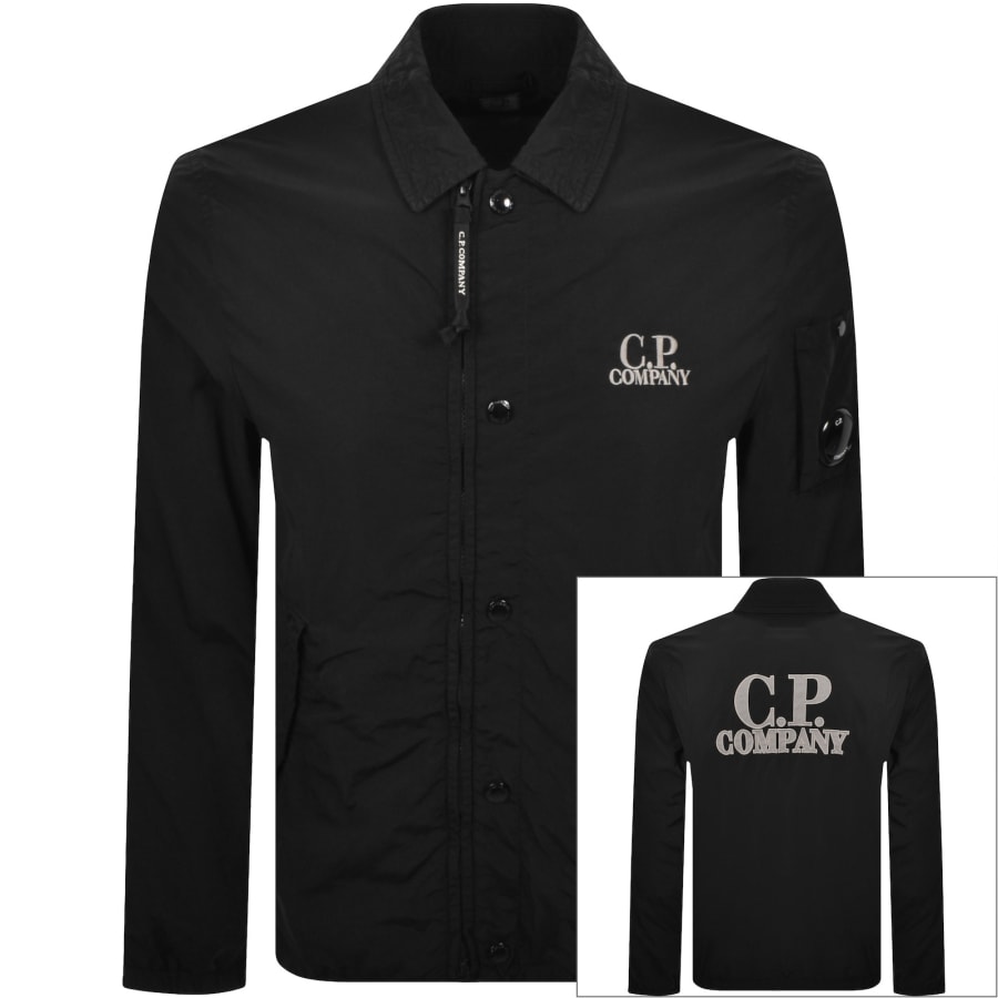 Image number 1 for CP Company Zipped Lens Overshirt Black