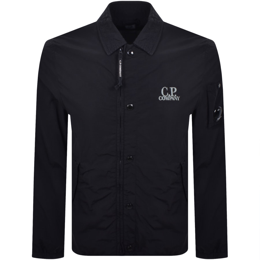 Image number 2 for CP Company Zipped Lens Overshirt Eclipse Navy