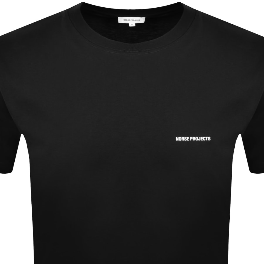 Image number 2 for Norse Projects Johannes Logo Print T Shirt Black