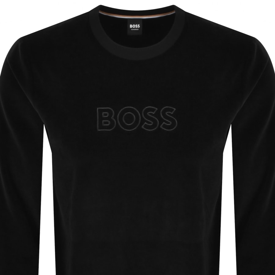 Image number 2 for BOSS Velour Sweatshirt Black