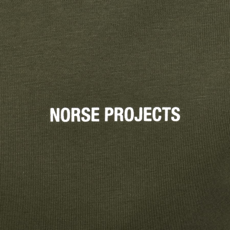 Image number 3 for Norse Projects Johannes Logo Print T Shirt Green