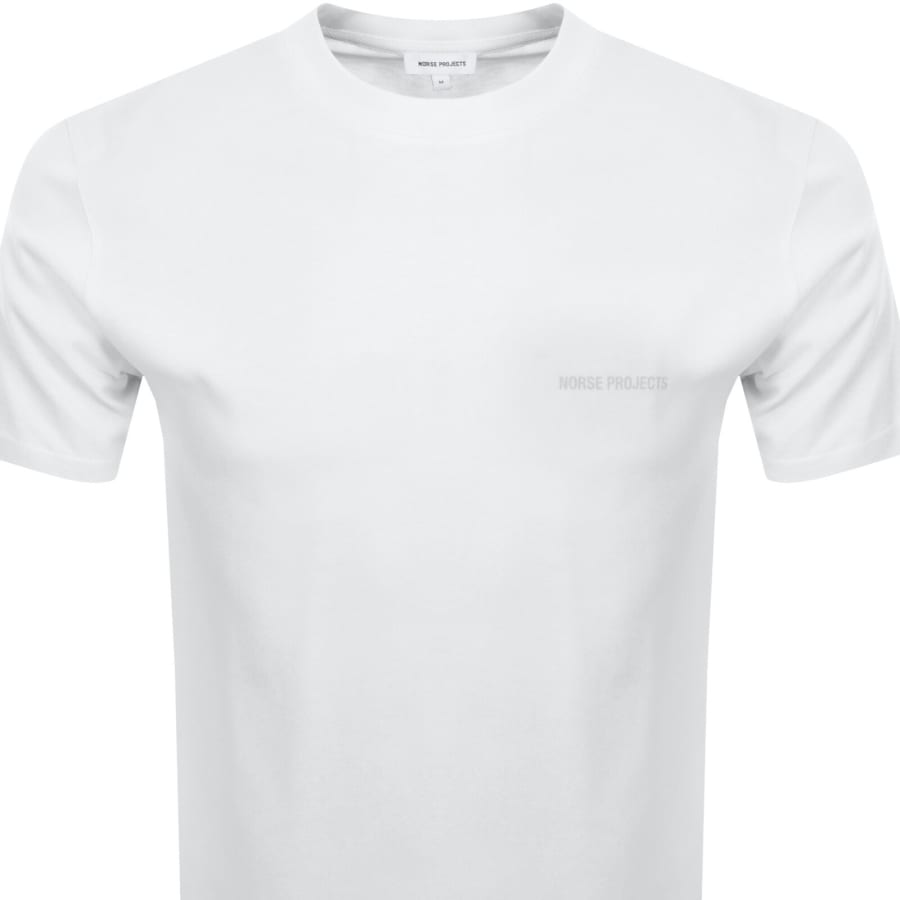 Image number 2 for Norse Projects Johannes Logo Print T Shirt White